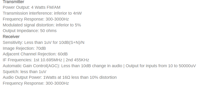 Radio de Comunicación Radioddity CB-27 Pro | Banda Ciudadana / CB / 11 Metros | Móvil - 4W