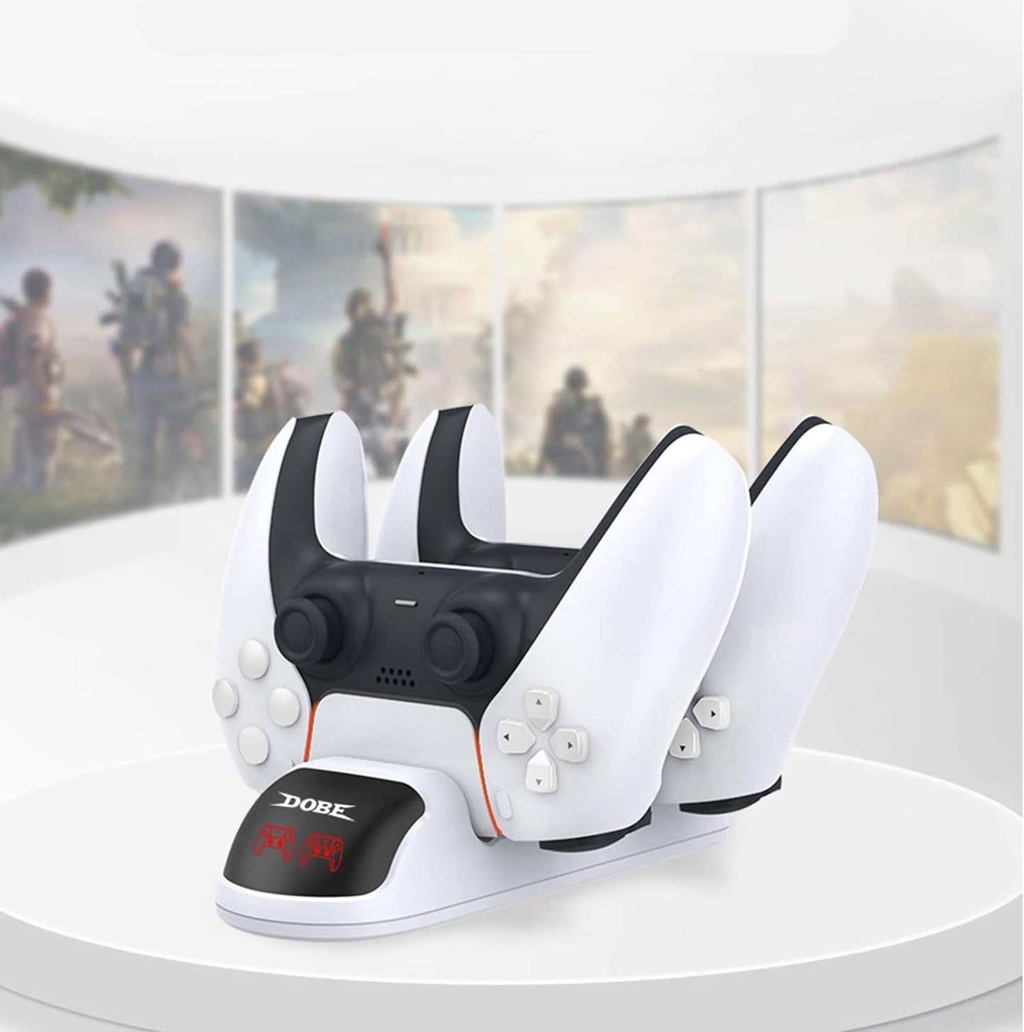 Cargador Doble para Controles de PS5 | Blanco | CCE-CAR-12