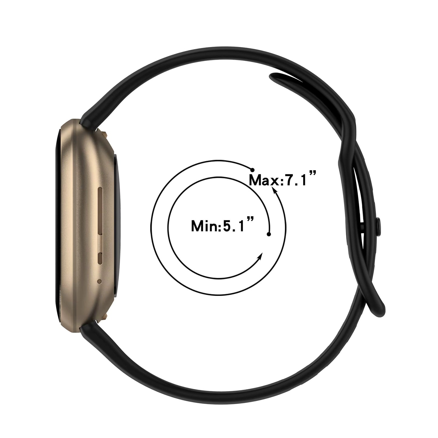Repuesto de Brazalete para Reloj / Smartwatch Fitbit | Versa 4 / Versa 3 / Sense 2 / Sense | Negro | CCE-COR-34