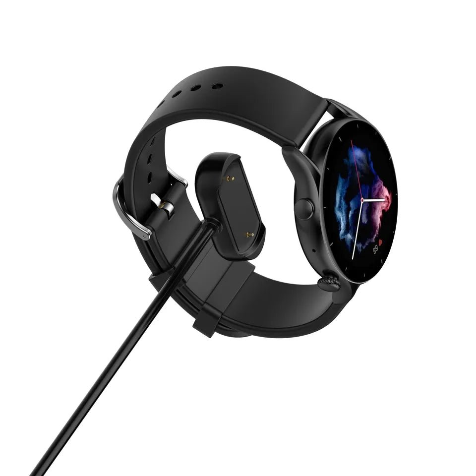 Cable/Clip para Cargar Relojes Amazfit | 1 Metro | Negro | CCE-CUS-27