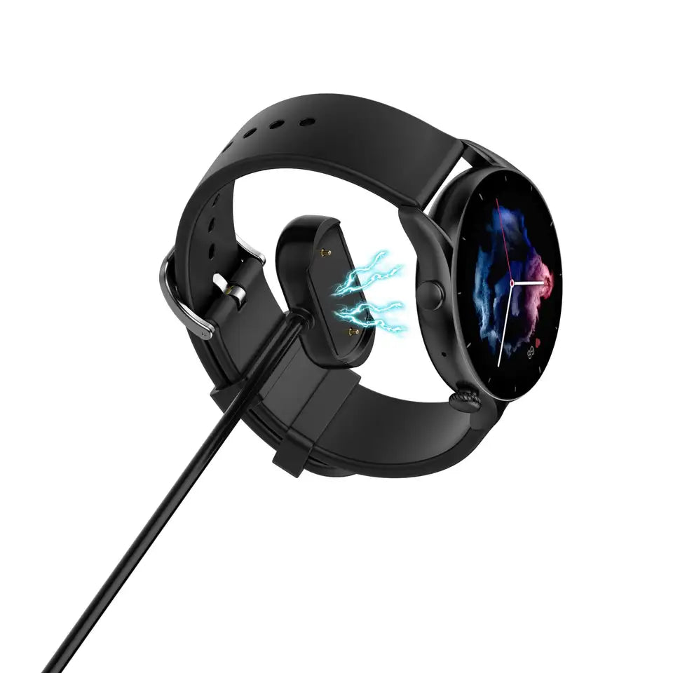 Cable/Clip para Cargar Relojes Amazfit | 1 Metro | Negro | CCE-CUS-27