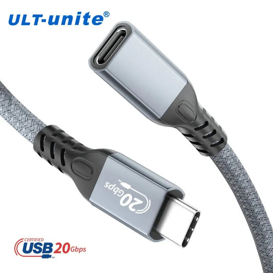 Extensión USB | 1m | USB C Hembra -> USB C Macho | 20Gbps | Gris | CCE-CUS-32
