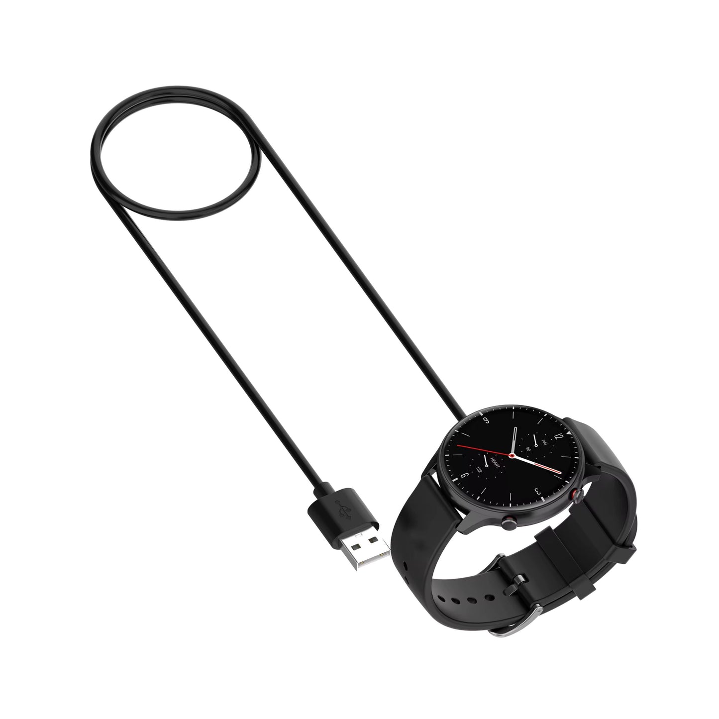 Cable/Clip para Cargar Relojes Amazfit | 1 Metro | Negro | CCE-CUS-34