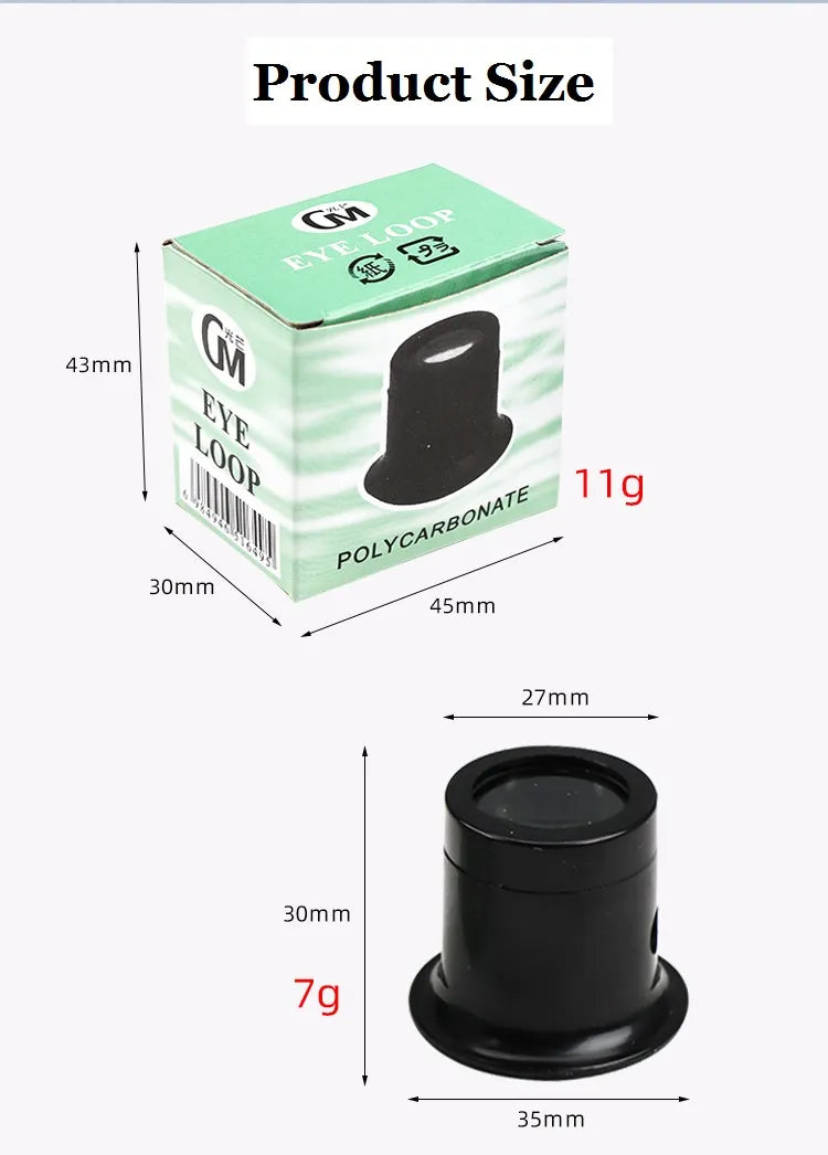 Lupa de Relojero | 3X / 5X / 15X | ABS / Policarbonato | CCE-HRM-04