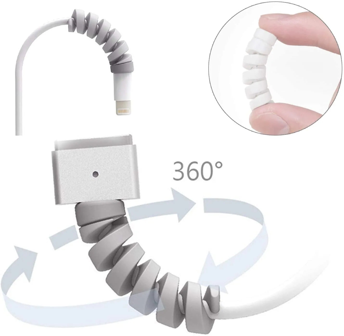 Protector para Cable en Espiral | 4 Pack | 6 Colores | Plástico | CCE-ORG-09