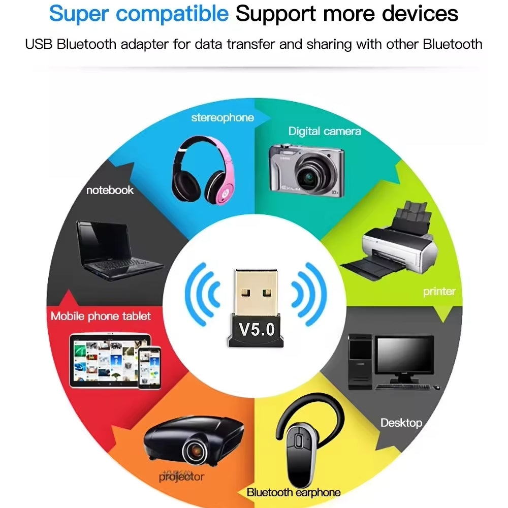 Mini Adaptador Bluetooth 5.0 | USB | CRE-ADA-33