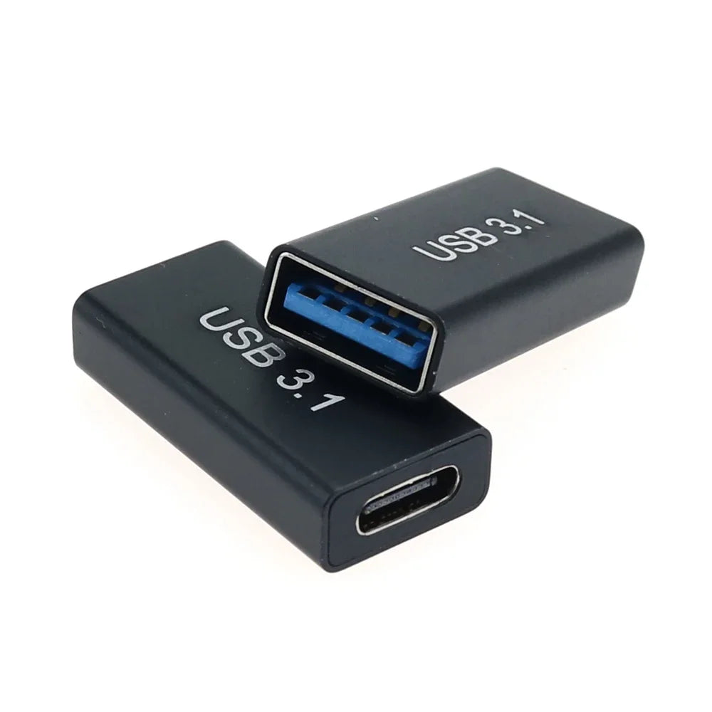 Unión / Adaptador USB Tipo A Hembra - USB Tipo C Hembra | USB 3.1 | Negro | CE-AD-37