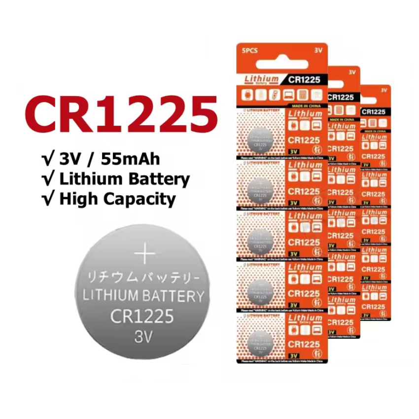 Pila - Batería CR1225 / 5020LC | 5 Pack | 3V / 55mAh | CE-BAT-44
