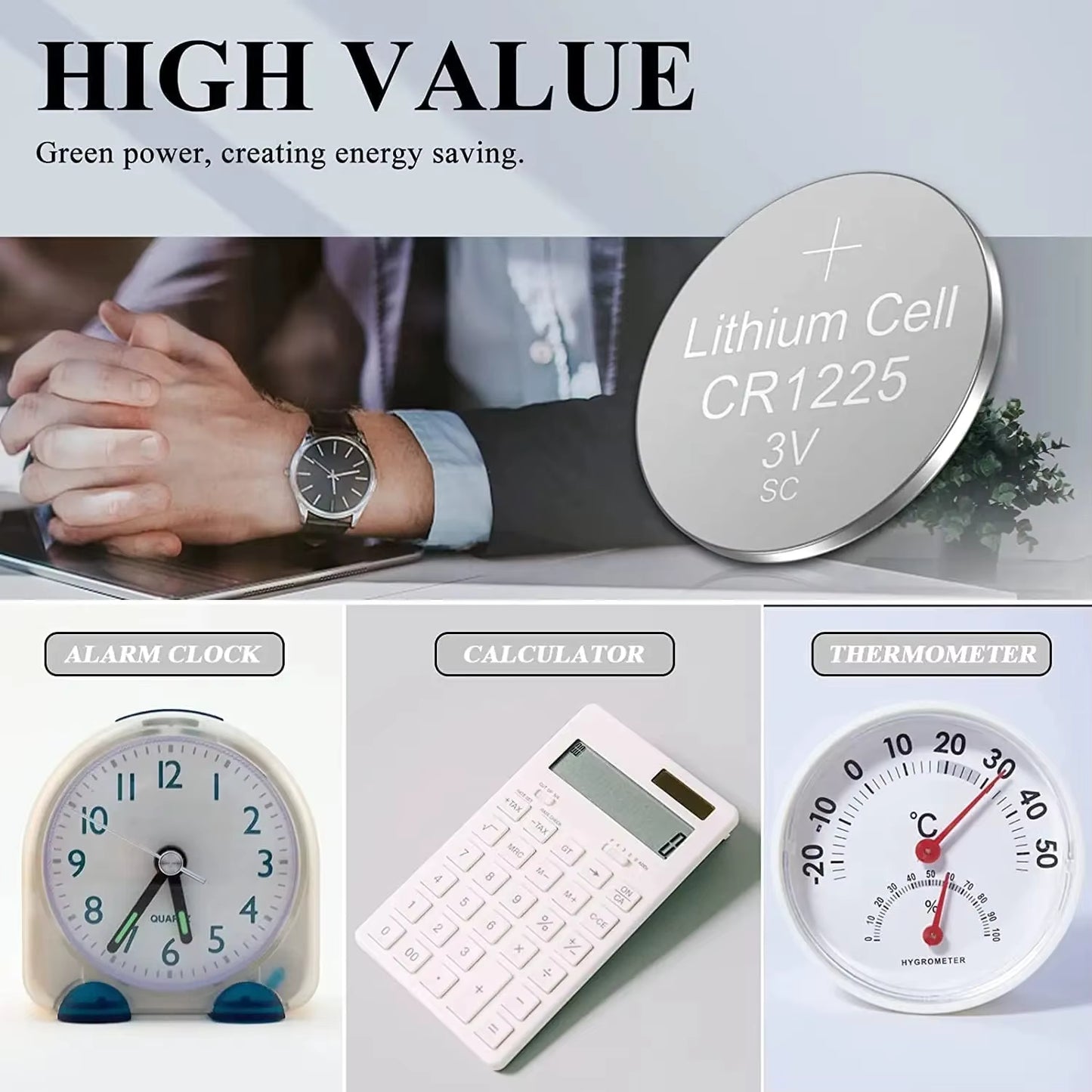 Pila - Batería CR1225 / 5020LC | 5 Pack | 3V / 55mAh | CE-BAT-44