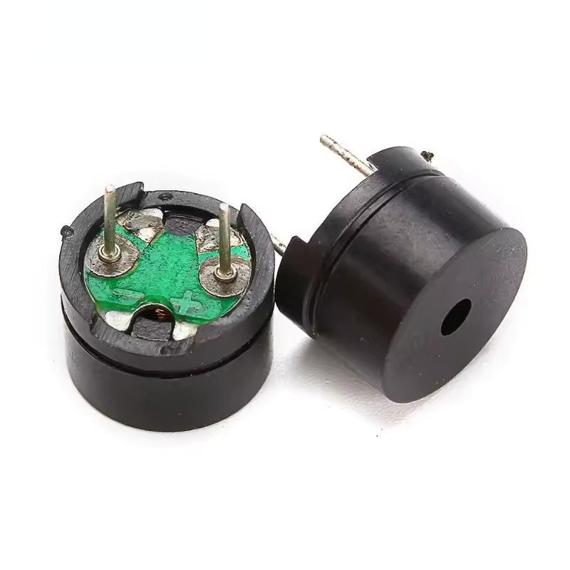 Buzzer Pasivo Piezoeléctrico | 2 Pack | 3-12V | 42Ω | 12mm x 8.5mm | CE-BZZ-02