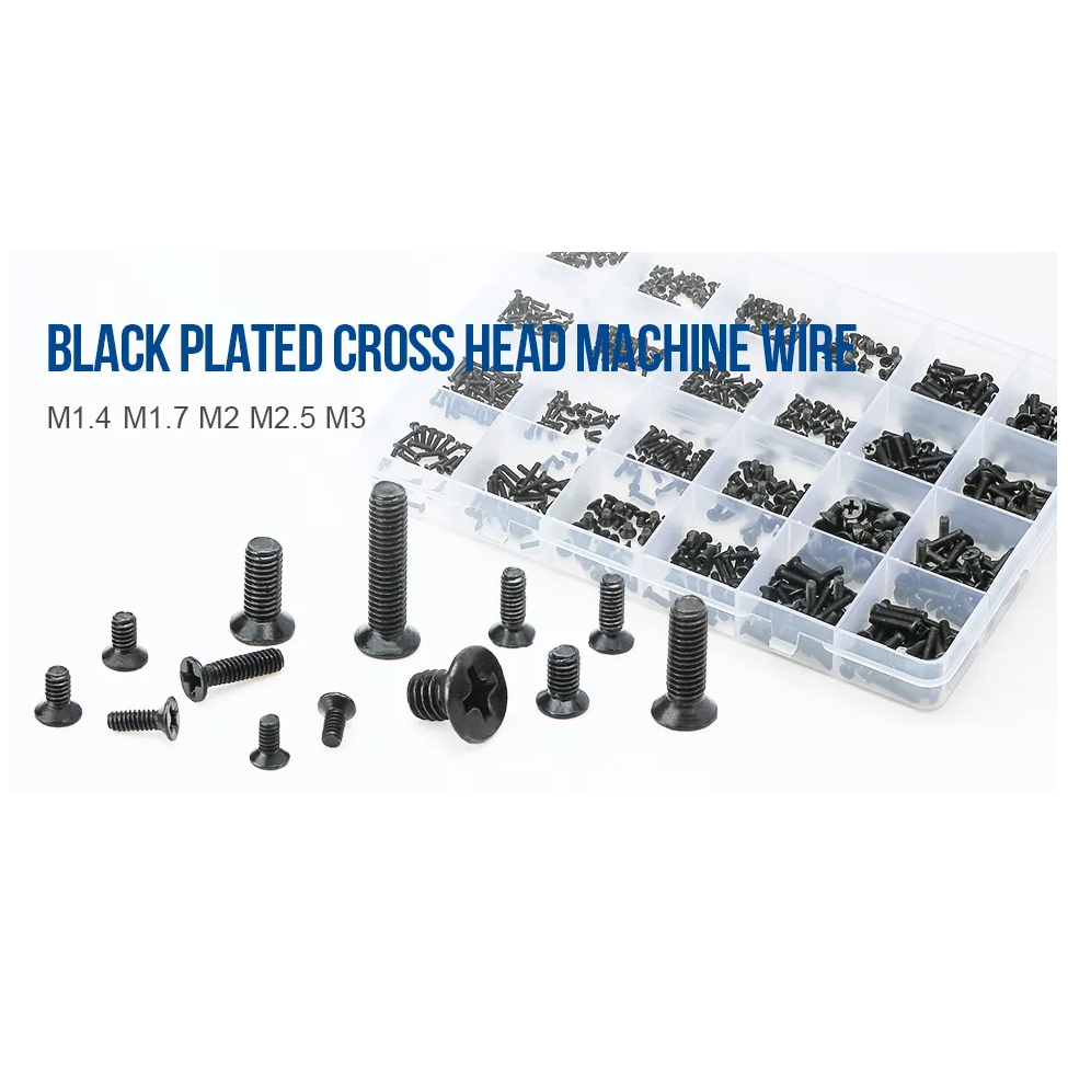 Kit de Tornillos para Laptop | 720 Pack | M1.4 + M1.7 + M2 + M2.5 + M3 | CE-HRM-04