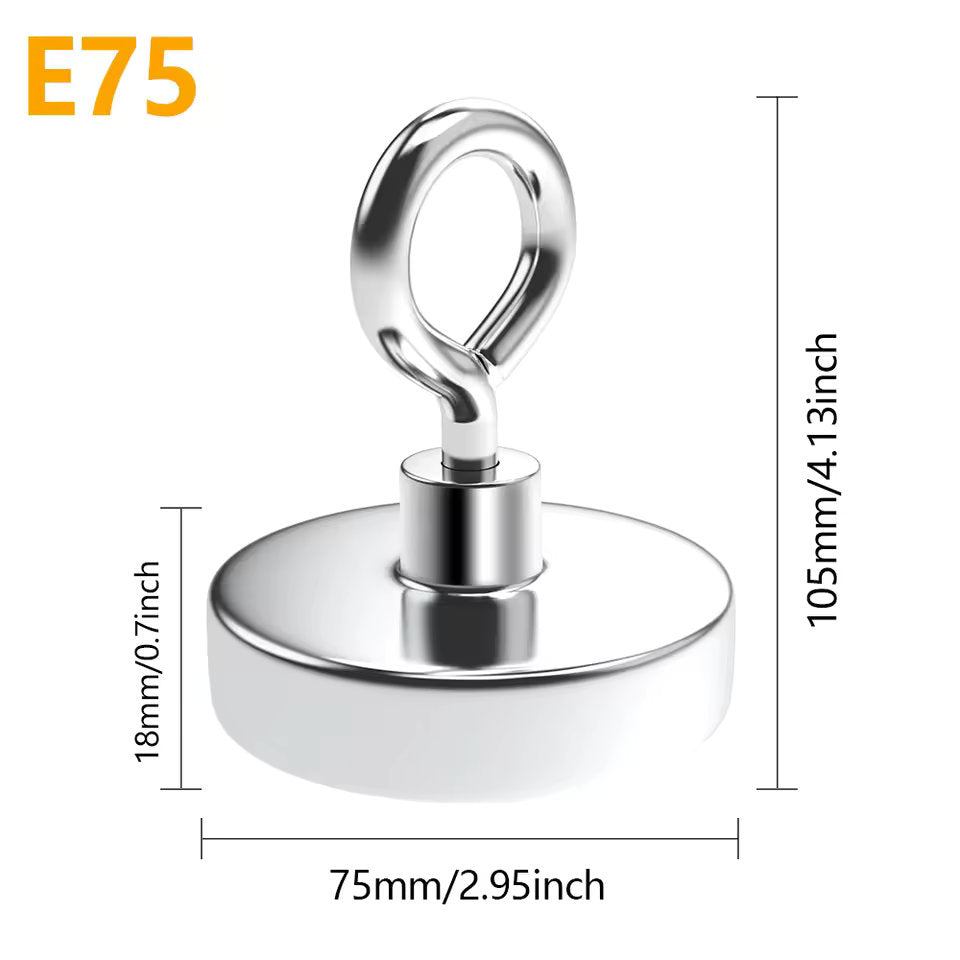 Gancho Magnético / Imán de Neodimio | 14kg / 20kg / 36kg / 45kg / 55kg / 70kg / 115kg / 230kg | CE-IMN-10