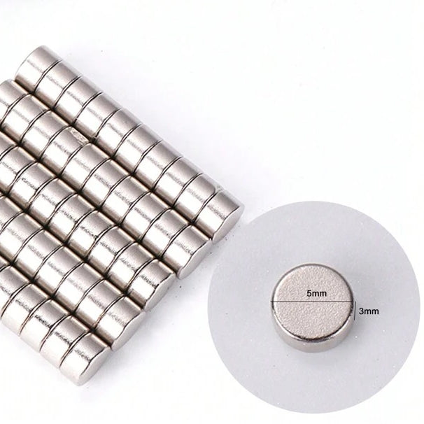 Imanes N35 | 10 Pack | Discos / 5mm x 3mm | CE-IMN-20