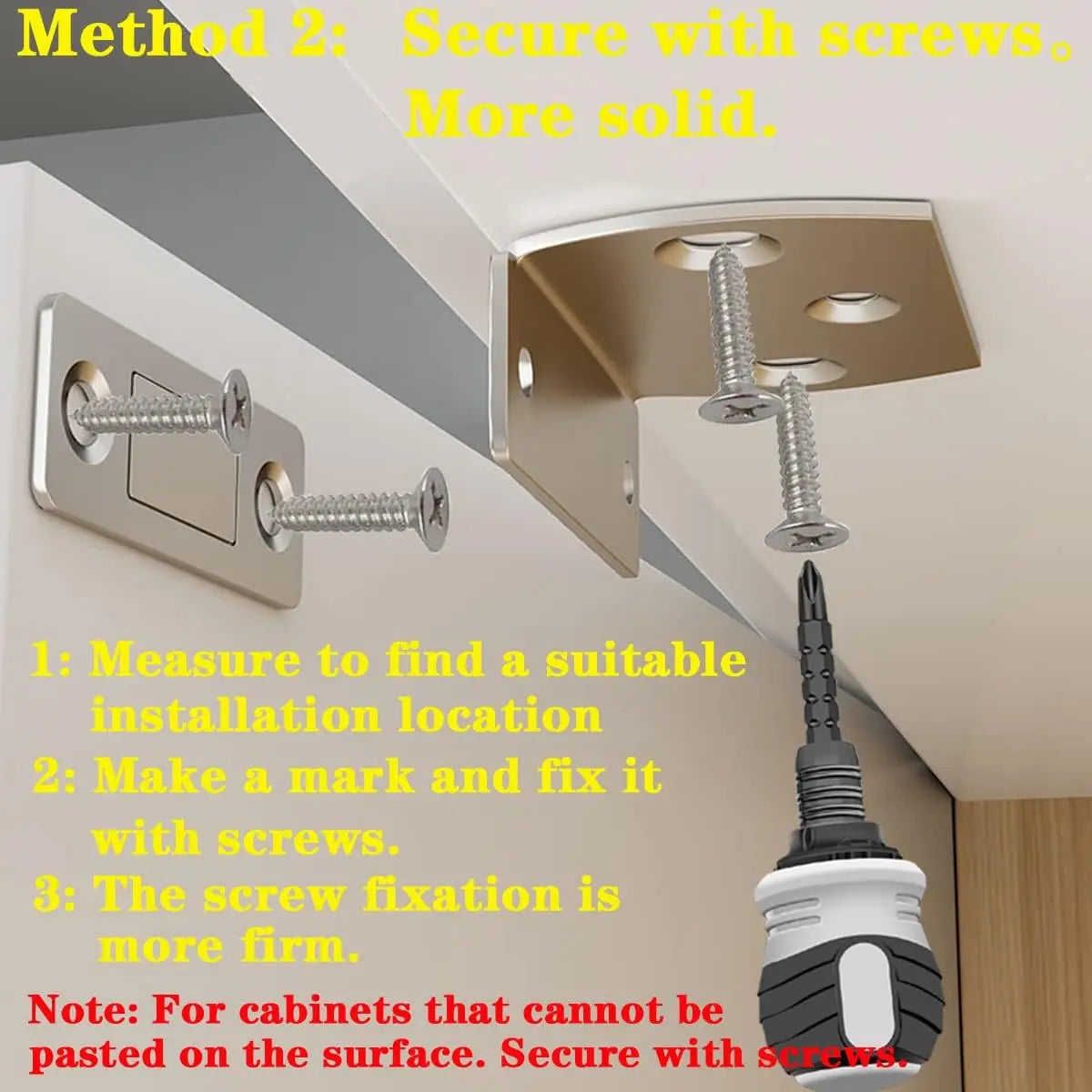 Juego de Cierre Magnético para Puertas | Tipo L | Ultradelgado | CE-IMN-36