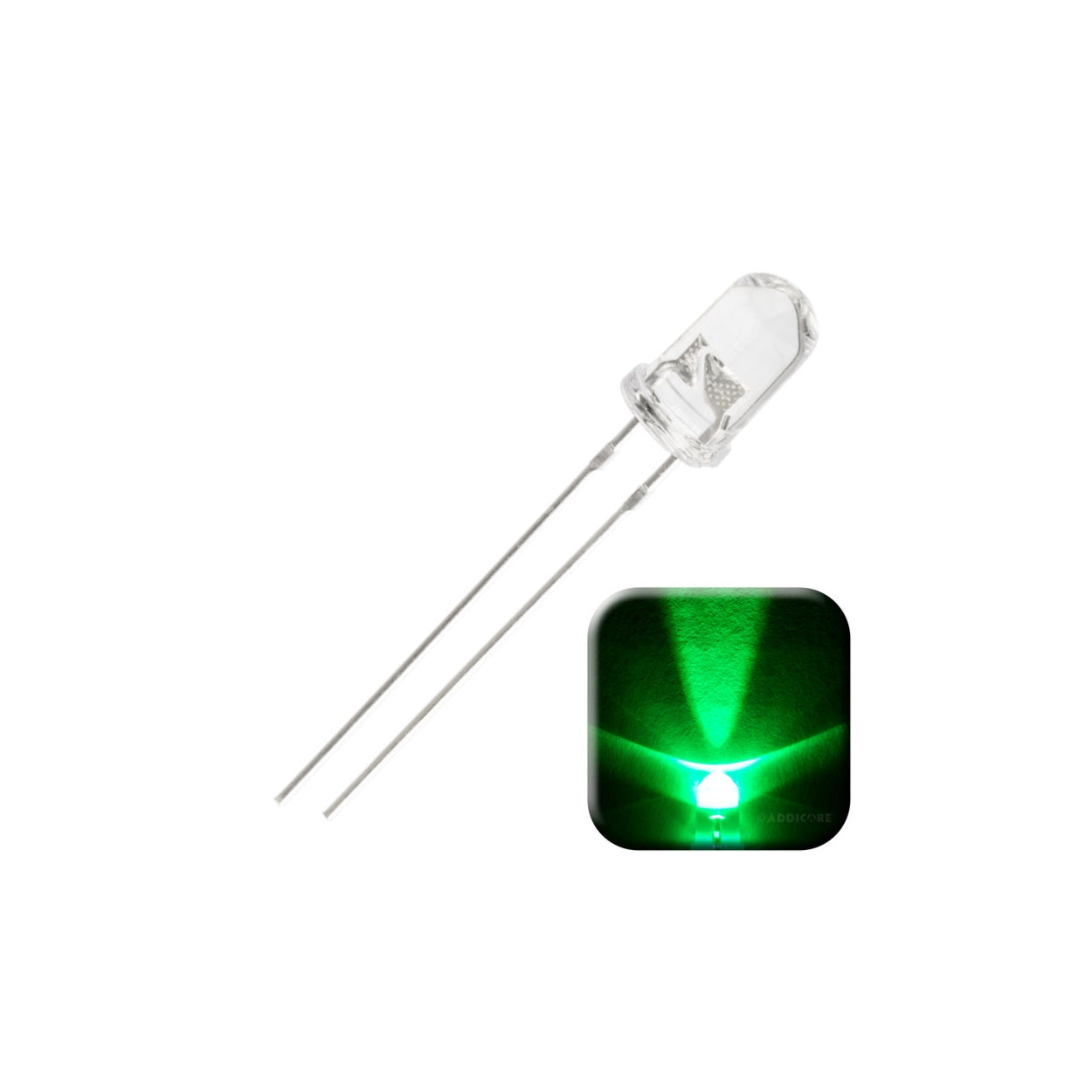 LED / Diodo Emisor de Luz | 10 Pack | Verde | Súper Brillante | 5mm | CE-LED-17