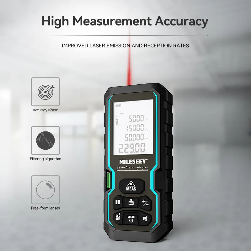 Medidor de Distancia Láser Mileseey S6 | 40m / 60m / 80m | CE-MED-02