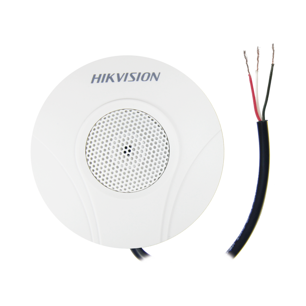 Micrófono HIKVISION DS-2FP2020 | Omnidireccional con Cancelación de Ruido Ambiental | Preamplificado para CCTV | CE-MIC-03