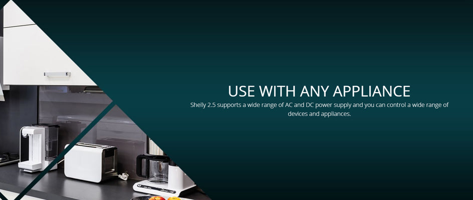 Shelly 2.5 | Relevador / Interruptor Wi-Fi | Uso Industrial y Residencial | Compatible con Google / Alexa / Nube P2P y Control Local | CE-REL-04