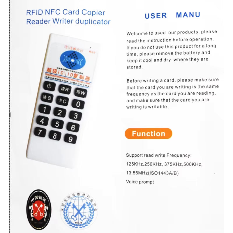 Lector / Escritor NFC / RFID | 13.56Mhz / 125KHz | Blanco | CE-TAG-12