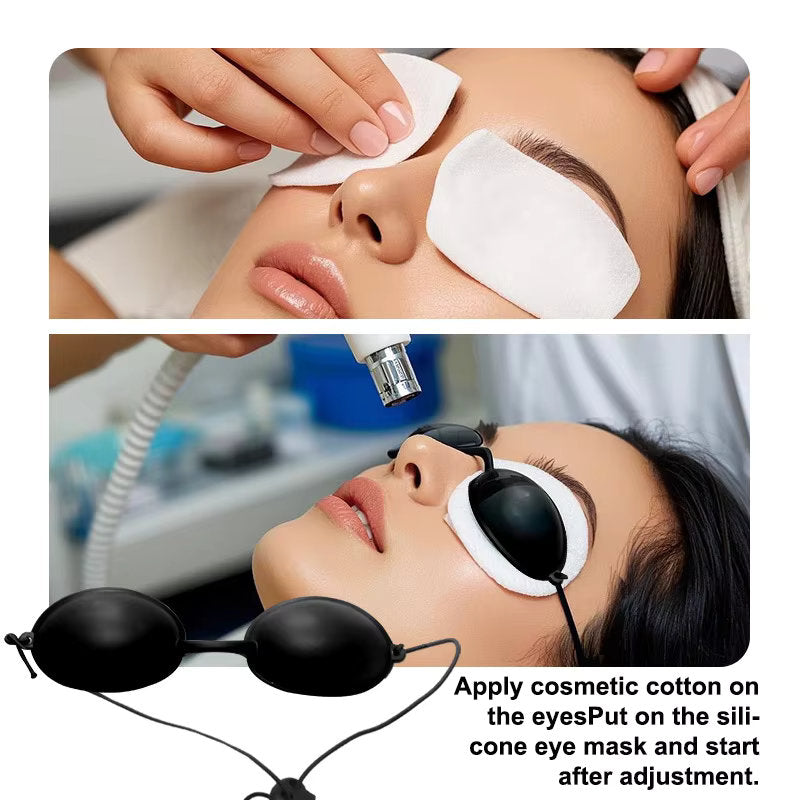 Gafas de Protección para Tratamientos IPL y Láser | Silicona | Negro | Talla S / Talla L | CES-PRT-01