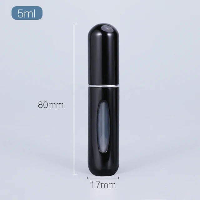 Mini Atomizador de Perfume / Colonia Recargable | 5mL | Negro | CHO-ATM-01