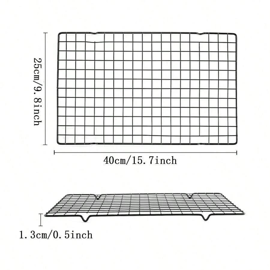 Set de 2 Rejillas / Parrillas de Enfriamiento Antiadherentes | Negro | Hierro | CHO-ENF-01
