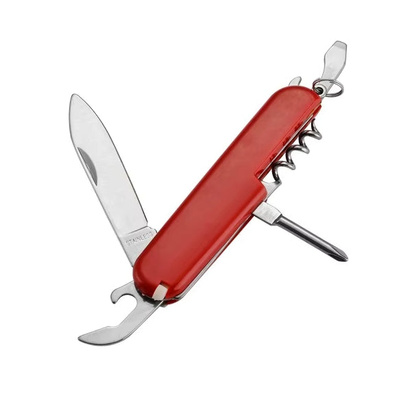 Navaja / Cuchilla 7 en 1 | Acero Inoxidable | Rojo | CHO-NVJ-02