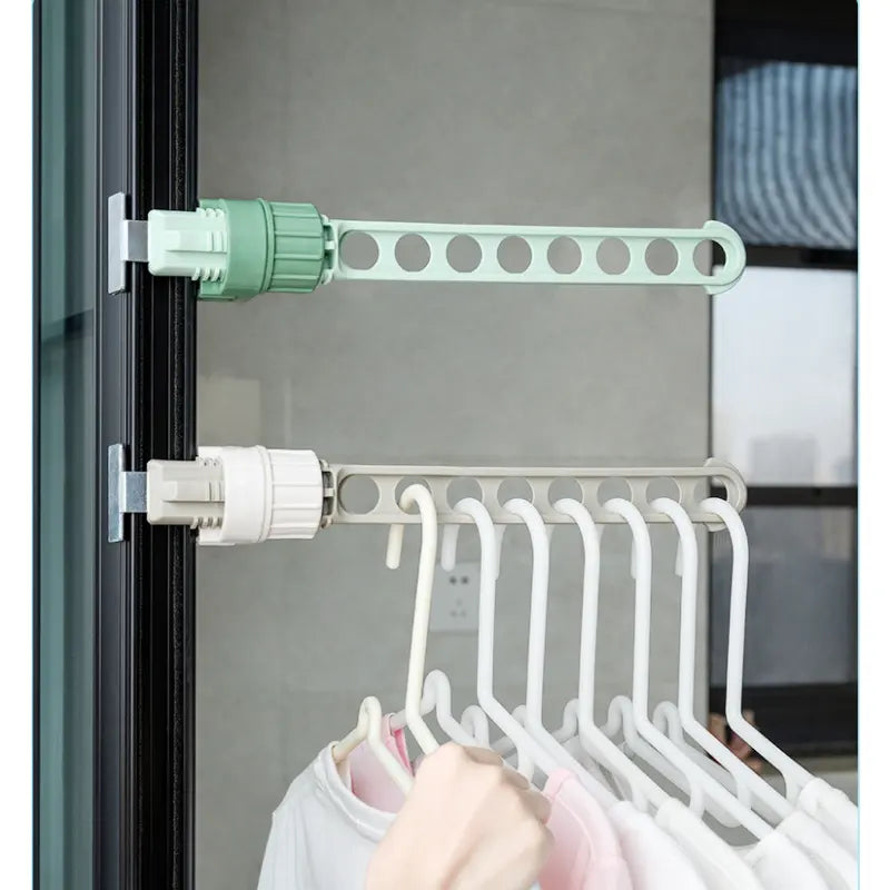 Tendedero de Ventana | 8 Slots | Antideslizante | Sin Perforaciones en Pared | 3 Colores | CHO-PER-08