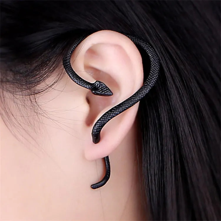Arete | Serpiente | Negro / Dorado / Plateado | CJM-ARE-02