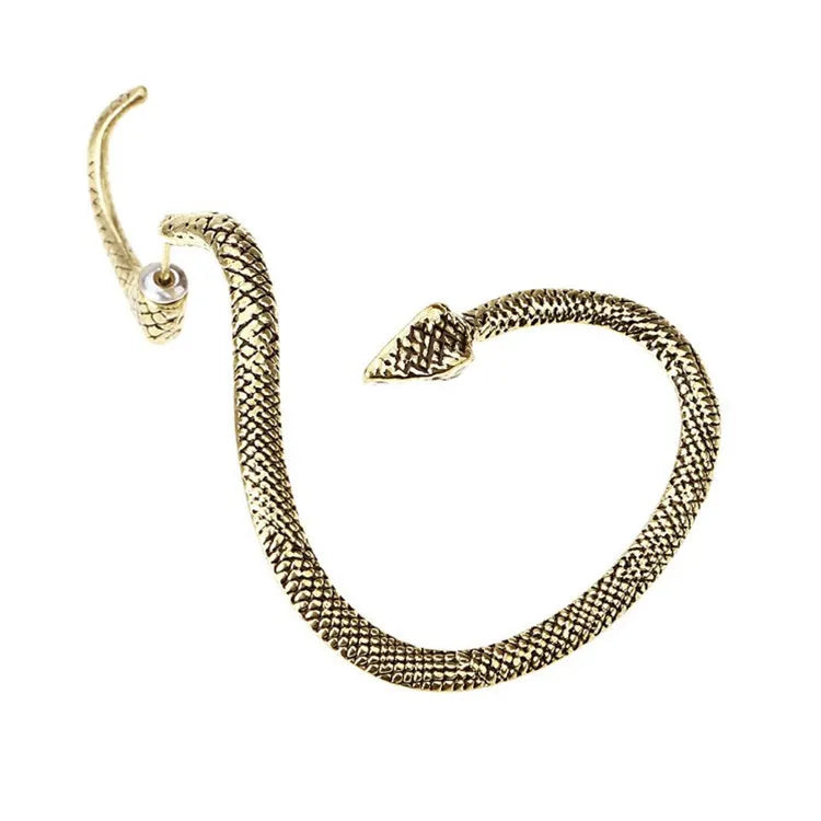 Arete | Serpiente | Negro / Dorado / Plateado | CJM-ARE-02