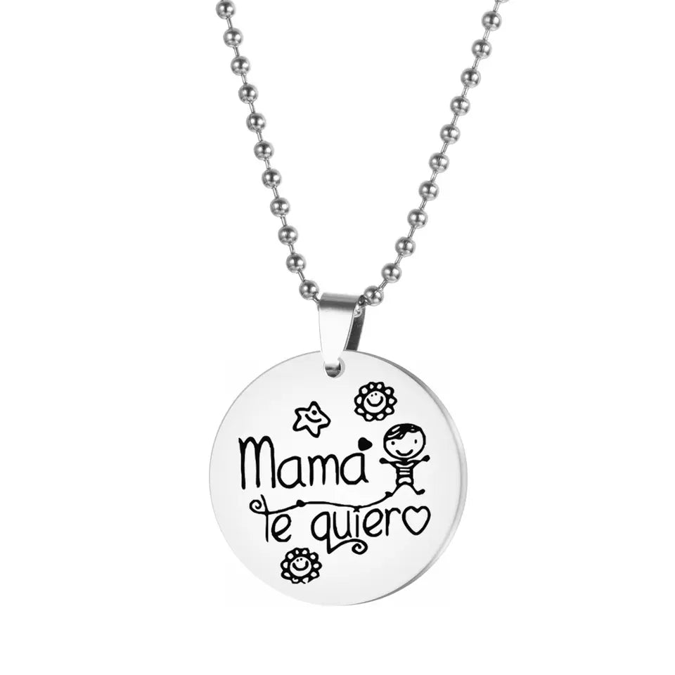 Collar / Cadena | Mamá Te Quiero | Circular / Corazón | CJM-COL-04