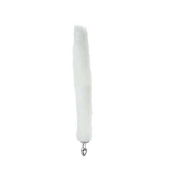 Butt Plug - Tapón Anal | Con Cola | 7cm / 2.7cm | Café / Gris / Rosado / Blanco | Metal | CJS-AP-13