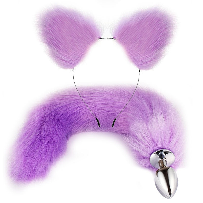 Butt Plug - Tapn Anal con Cola + Diadema | 7cm / 2.7cm | Caf / Gris Centroniks | Costa Rica Butt Plug - Tapn Anal con Cola + Diadema | 7cm / 2.7cm | Caf / Gris Centroniks | Costa Rica