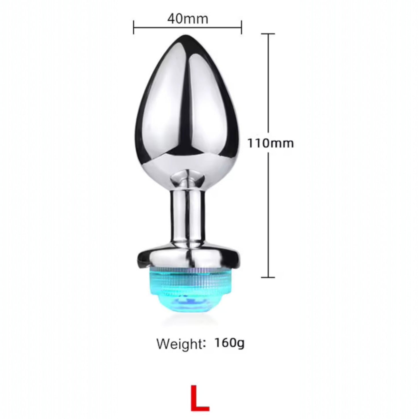 Butt Plug - Tapón Anal con Luces Gamer y Control Remoto | S / M / L | Metal | CJS-AP-47