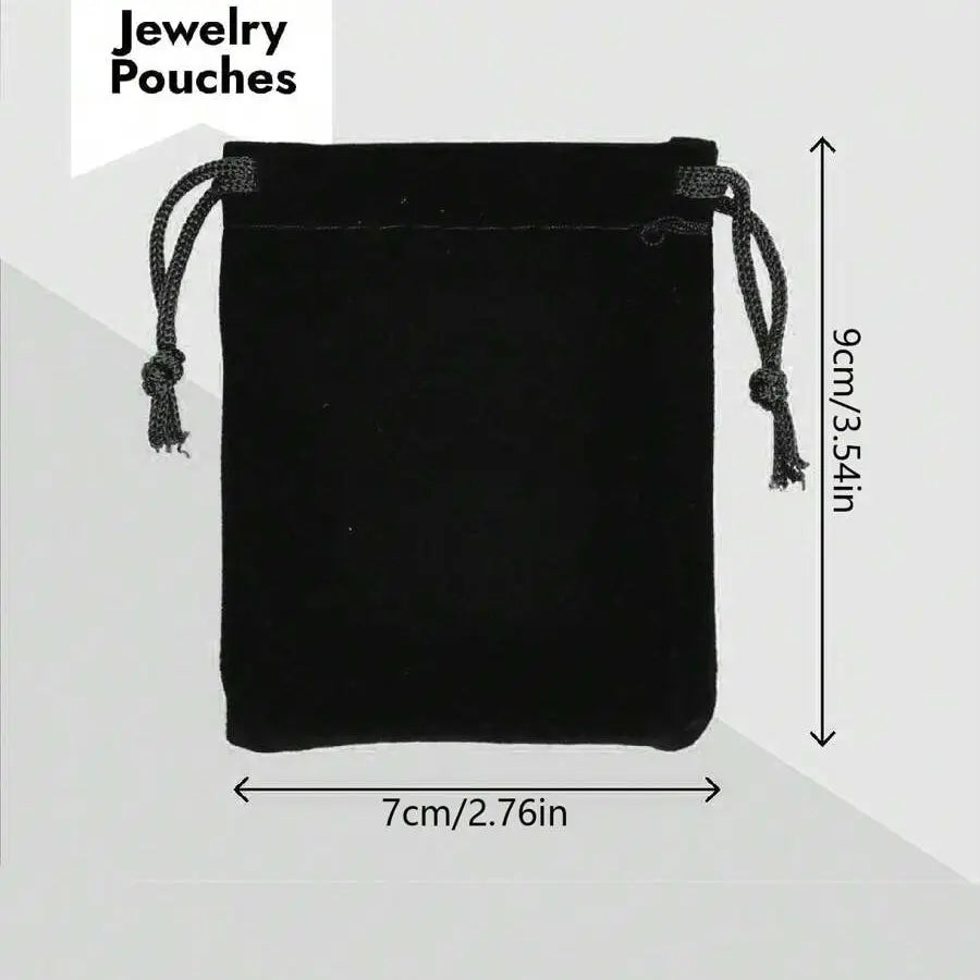 Bolsa Multiuso de Tela | Negro / Rojo | 9cm x 7cm | CJS-BO-02