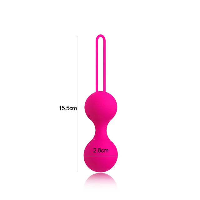 Ben Wa Balls - Bolas Chinas Vaginales | Kegel | Morado / Rosado | Silicona - Flexible | CJS-BV-03