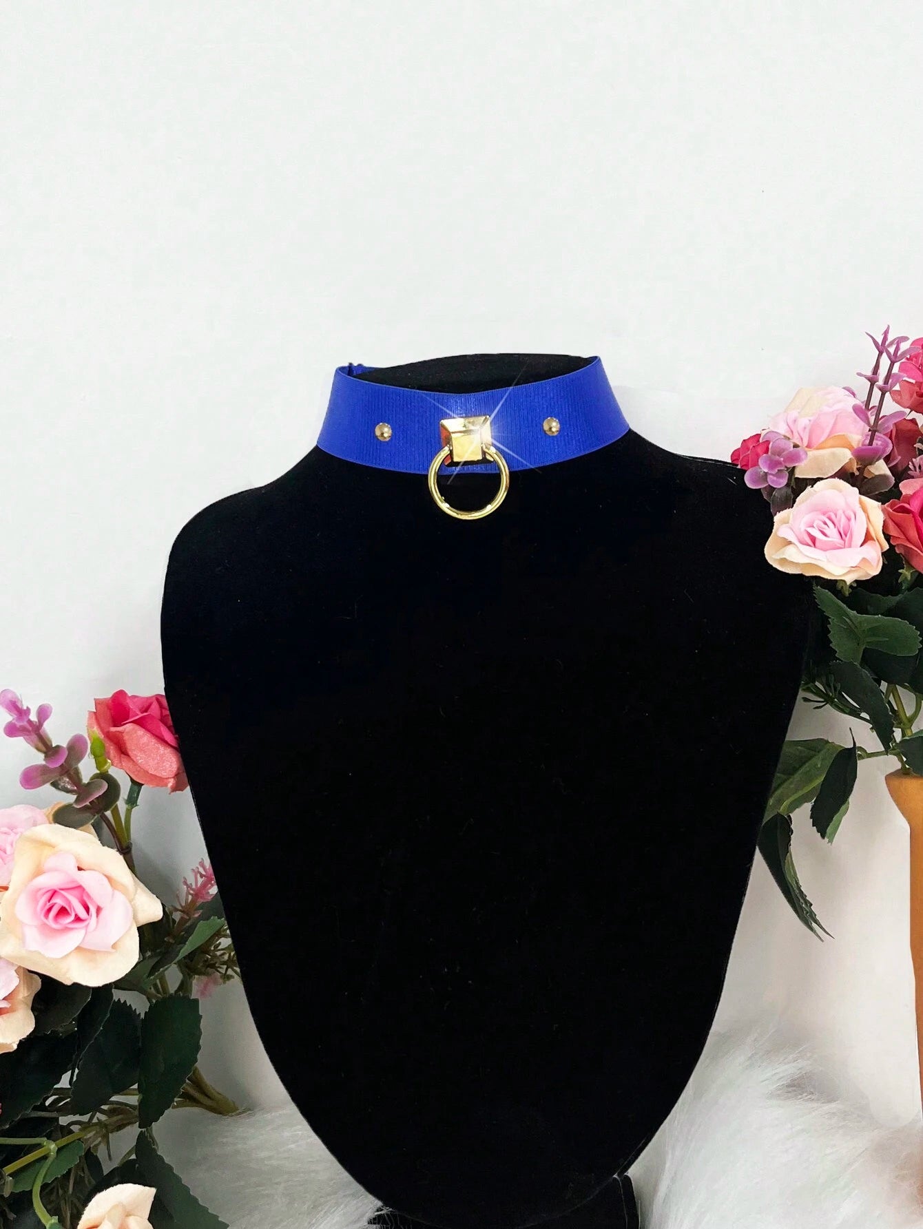 Collar de Sumisión | BDSM | Ajustable | Azul | CJS-CB-08