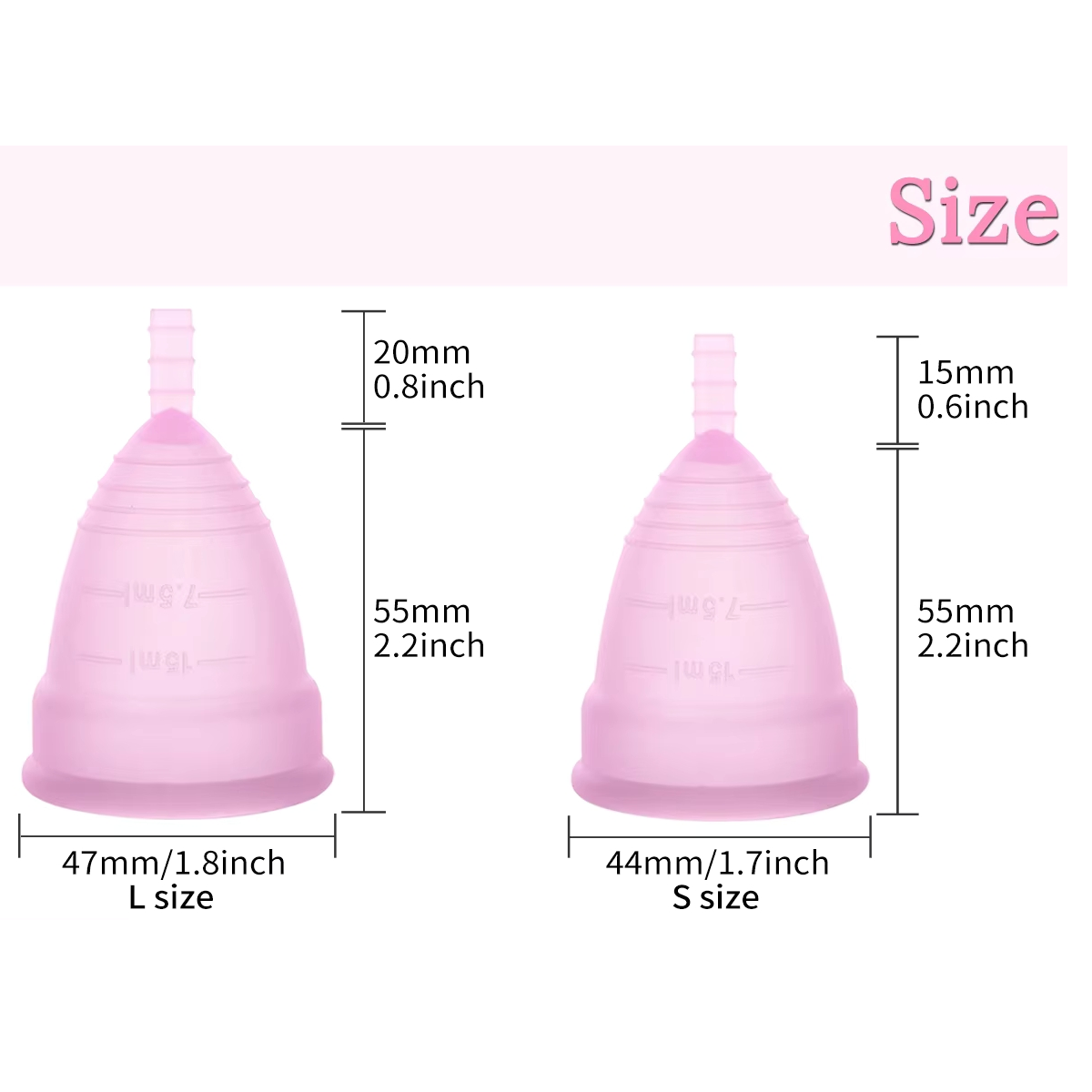 Copa Menstrual | S / L | Rosado | Silicona | CJS-COP-02
