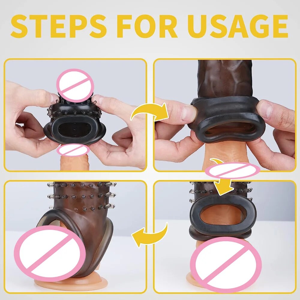 Funda / Extensor para Pene | Negro | 19.5cm (3cm) | TPE | CJS-FU-15