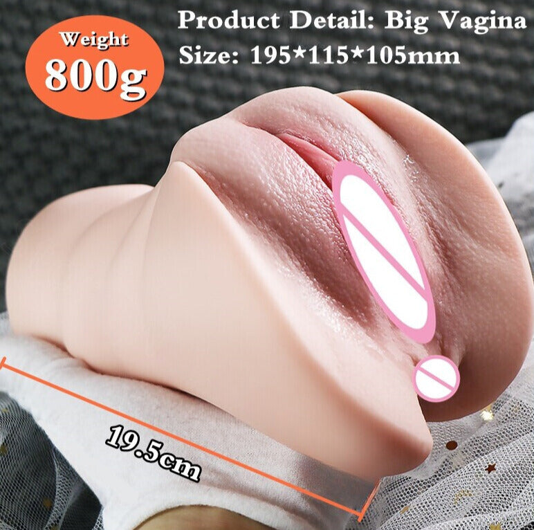 Masturbador | Vagina / Ano | Color Carne | TPE / Silicona | CJS-MA-10