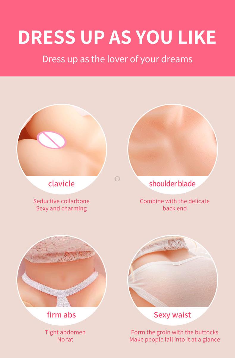 Masturbador - Torso | Vagina / Ano | Color Piel | TPE / Silicona | CJS-MA-12