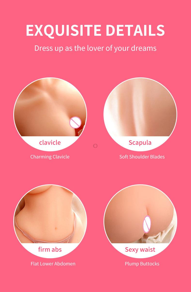 Masturbador - Torso | Vagina / Ano | Color Piel | TPE / Silicona | CJS-MA-12
