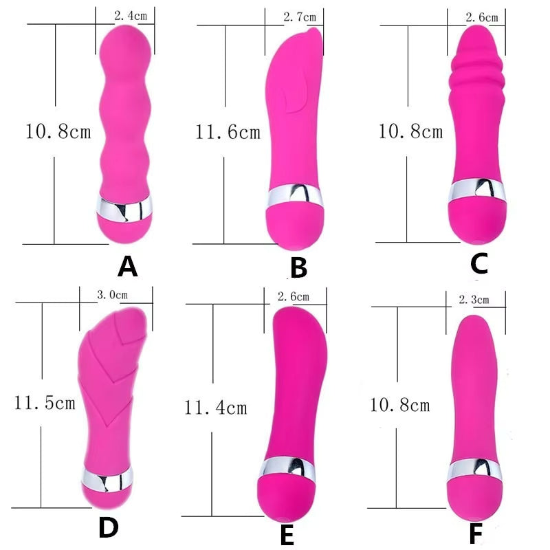 Vibrador | Punto G | 6 Estilos | Rosado | ABS + Silicona | CJS-VI-38