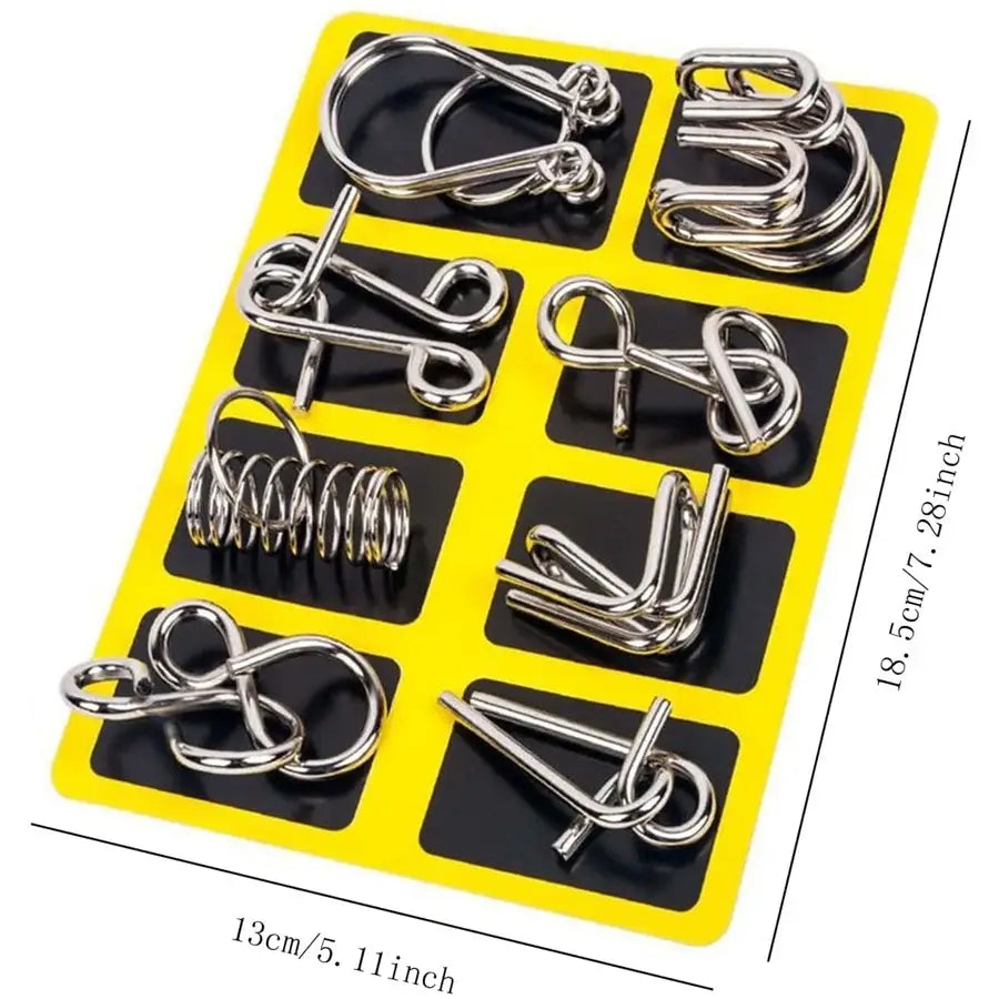 Rompecabezas de Metal / Alambre | 8 Pack | Habilidad / Desafío / Destreza Mental | CJU-RO-02