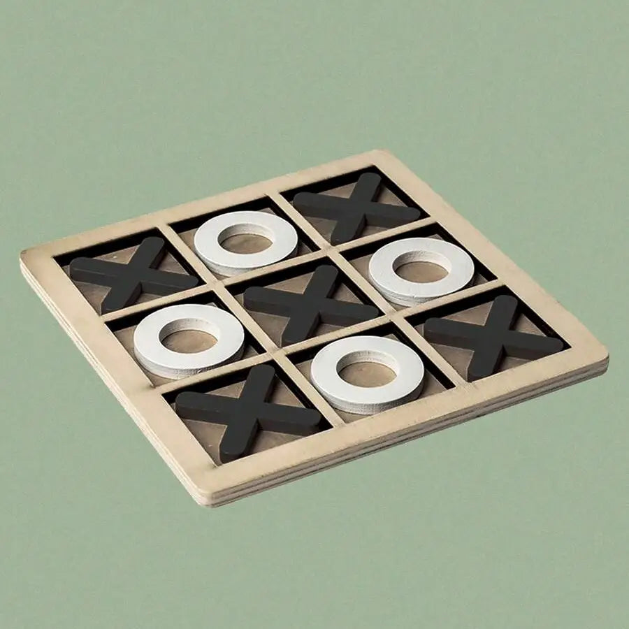 Juego de Mesa | Gato / Tic Tac Toe / Tres en Línea | 14cm x 14cm | Madera | CJU-TBL-02