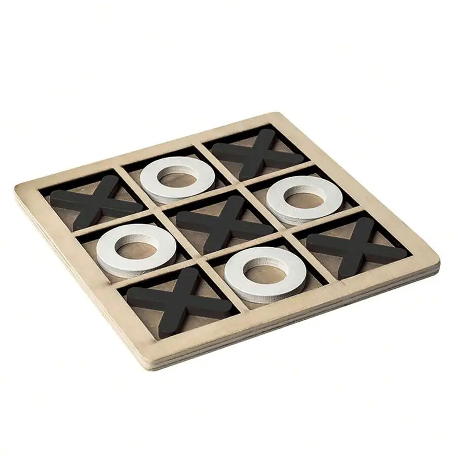 Juego de Mesa | Gato / Tic Tac Toe / Tres en Línea | 14cm x 14cm | Madera | CJU-TBL-02