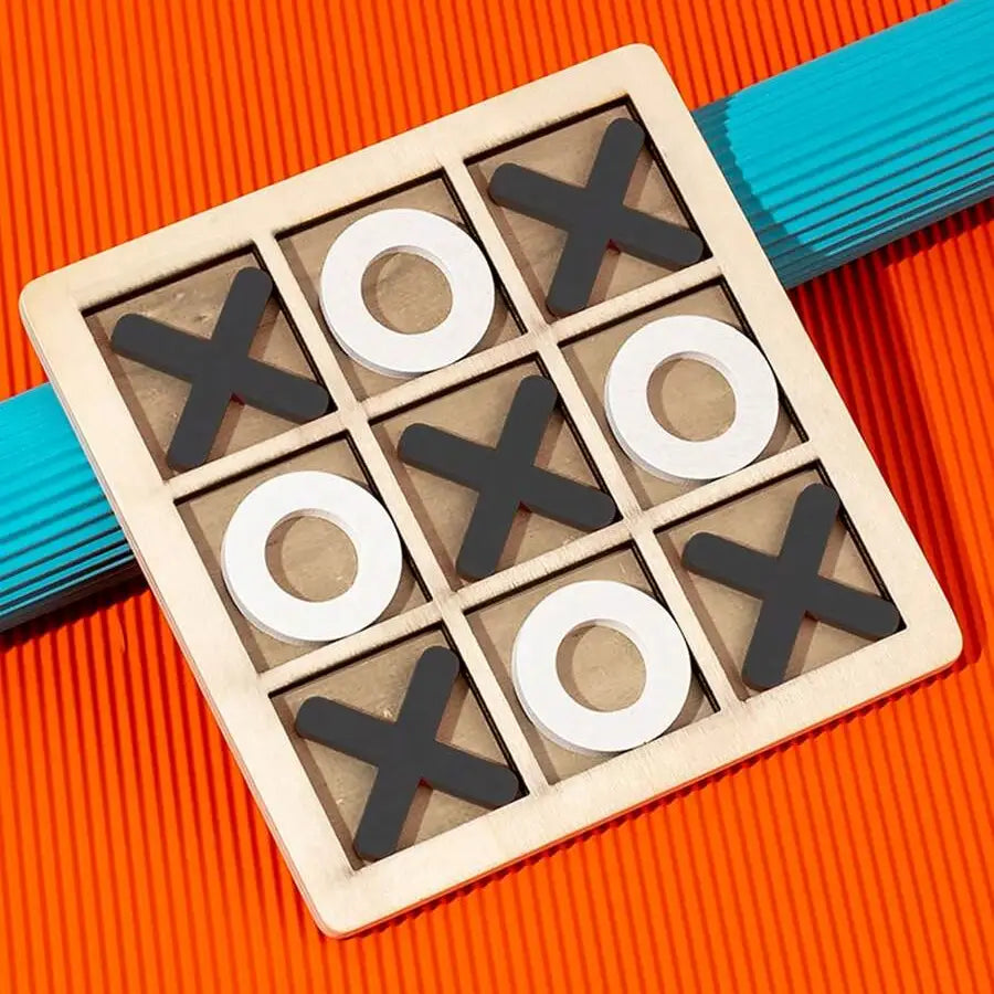 Juego de Mesa | Gato / Tic Tac Toe / Tres en Línea | 14cm x 14cm | Madera | CJU-TBL-02