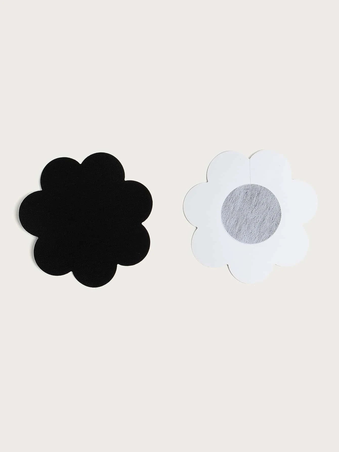 Parches para Pezones | Redondo / Flor | Piel / Negro | CL-PE-01
