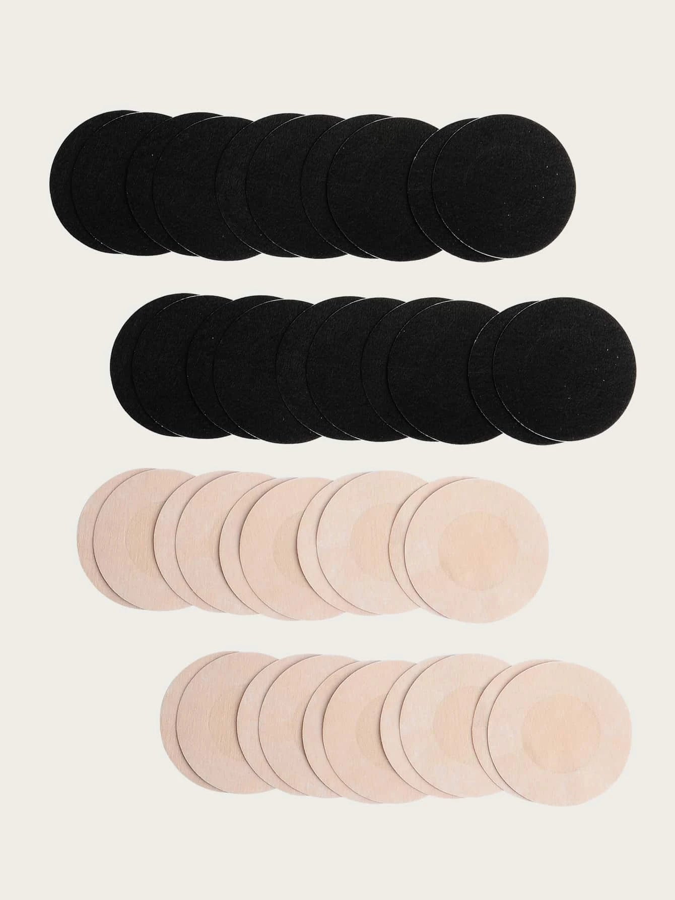 Parches para Pezones | Redondo / Flor | Piel / Negro | CL-PE-01