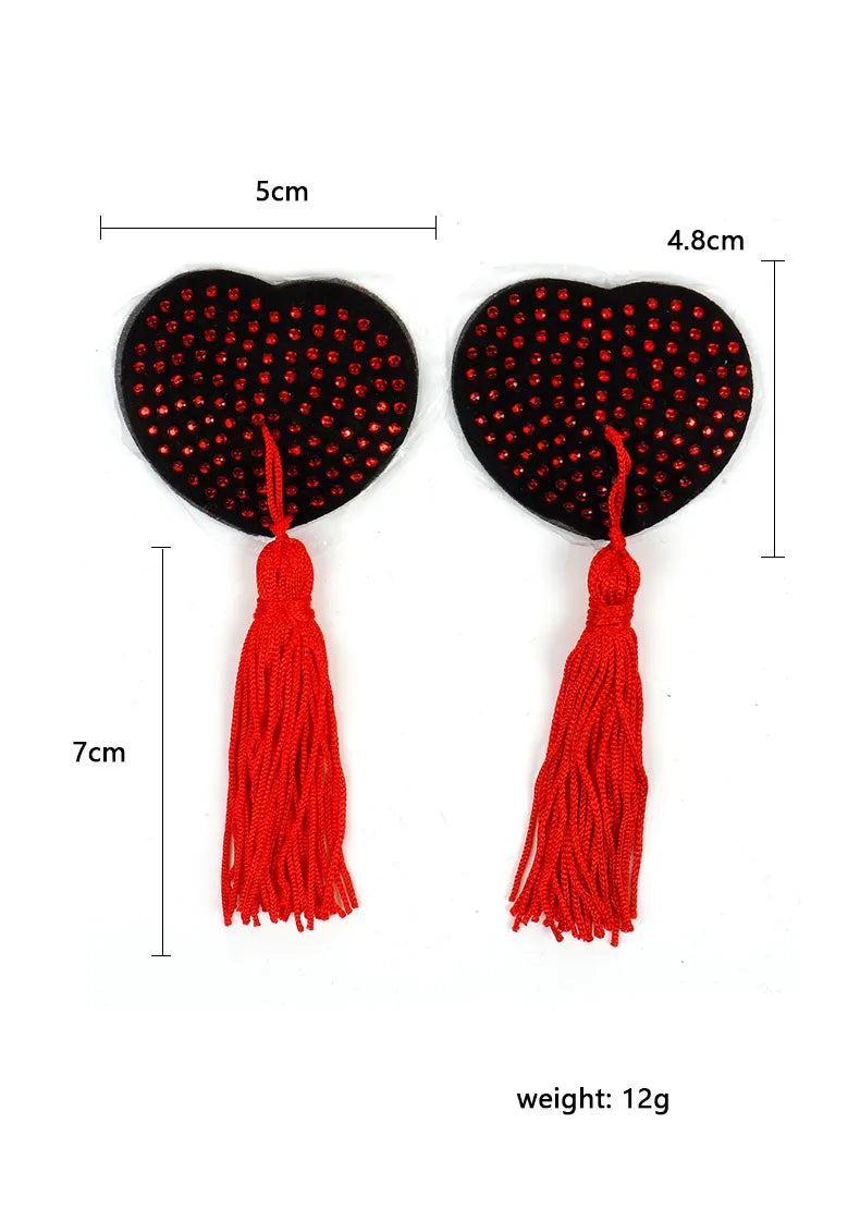 Parches para Pezones | 2 Pack | Negro-Blanco / Negro-Rojo | CL-PE-04